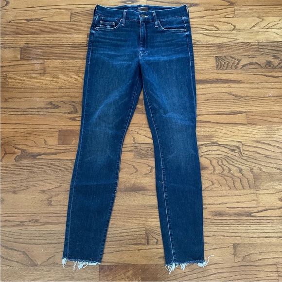 Mother Denim Jeans The Looker Ankle Fray Invitation Only Dark Wash Women’s Sz 28 - Picture 8 of 12